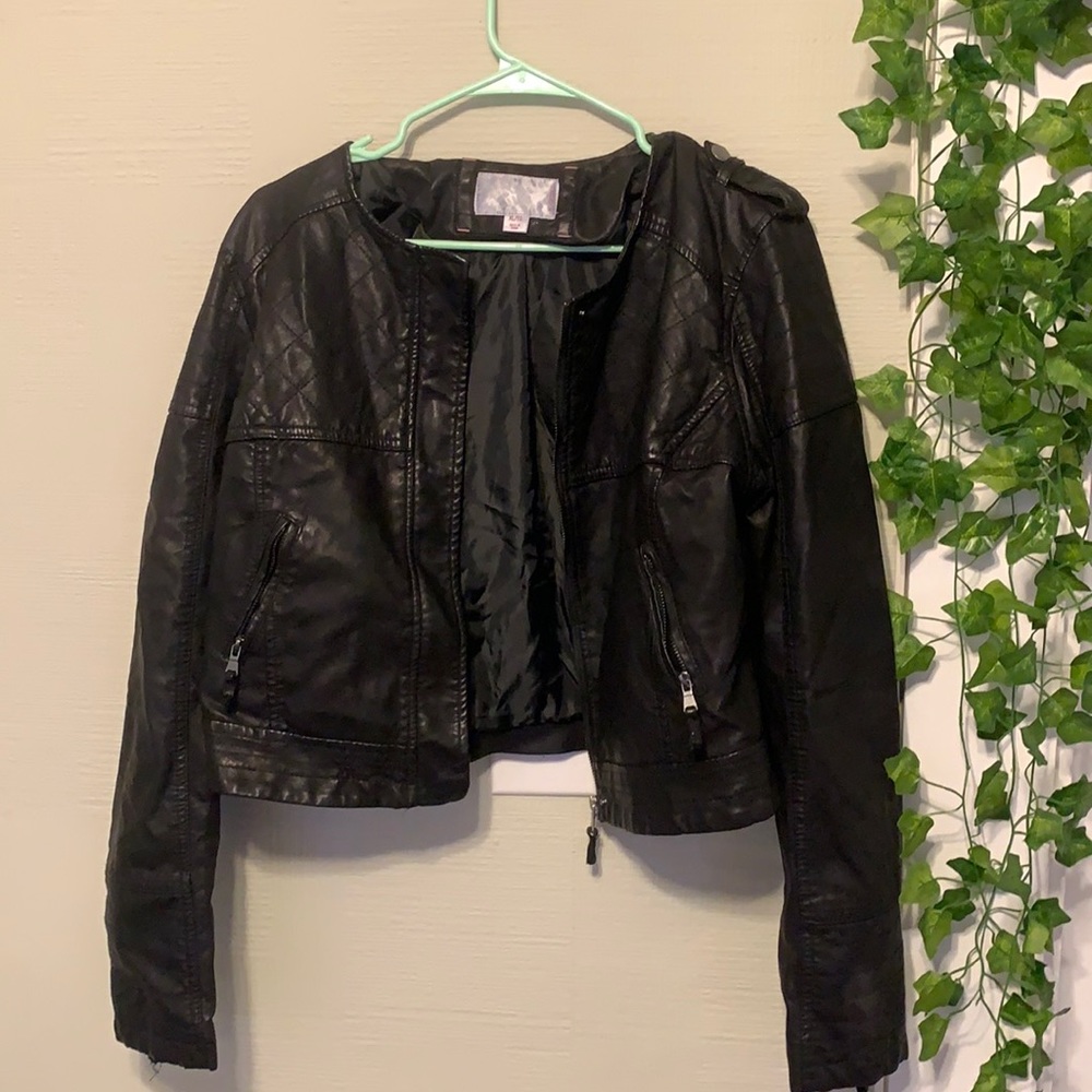 Faux Leather Jacket - Slightly Cropped